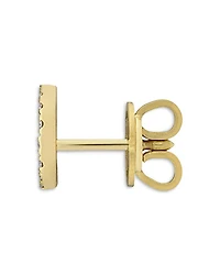 18K Yellow Gold Interlocking G Diamond Stud Earrings