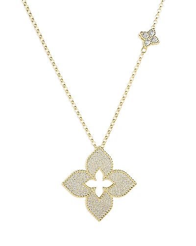 Roberto Coin 18K Gold Venetian Princess Diamond Pendant Necklace
