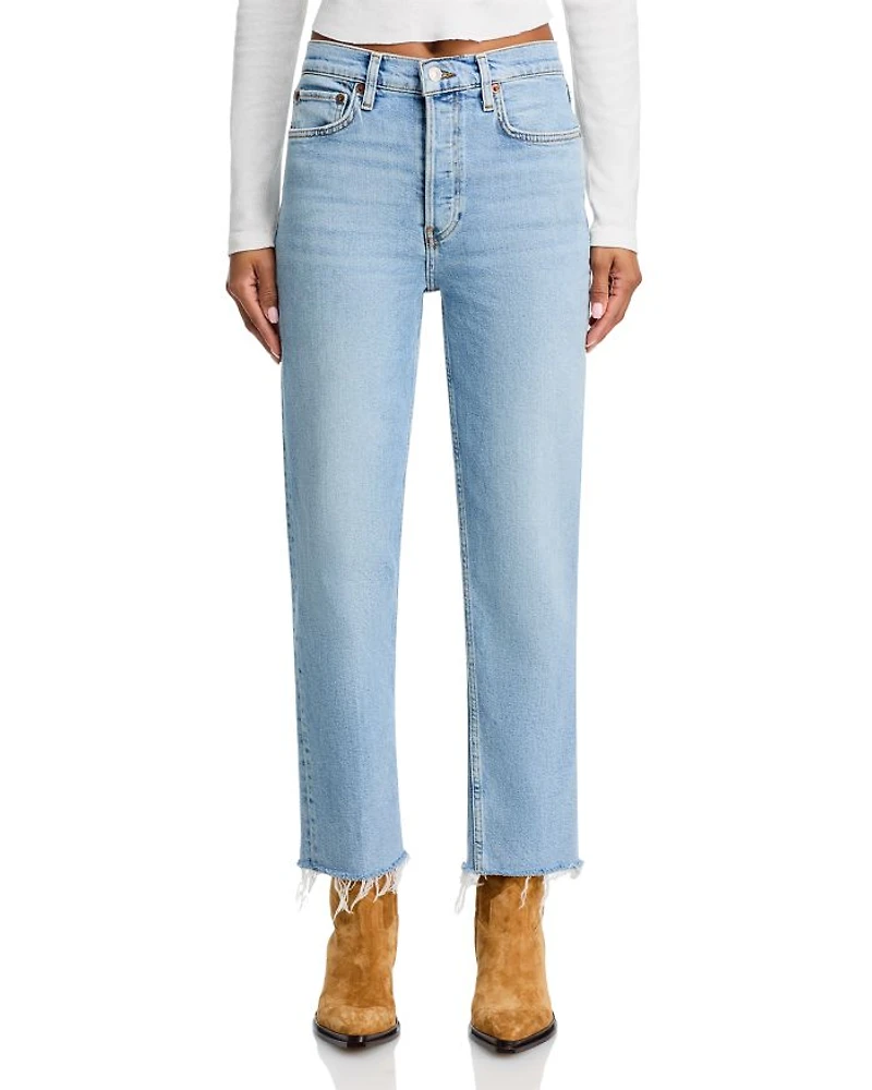 Stove Pipe High Rise Straight Jeans Mid 90's