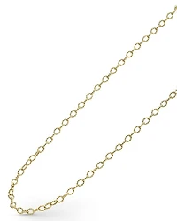 18K Yellow Gold Signature Caviar Beaded Oval Link Necklace, 18"