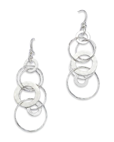Ippolita Sterling Silver Hammered Jet Set Earrings