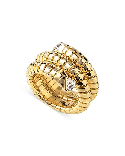 Marina B 18K Yellow Gold Timo Diamond Pave Coil Ring