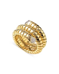 Marina B 18K Yellow Gold Timo Diamond Pave Coil Ring