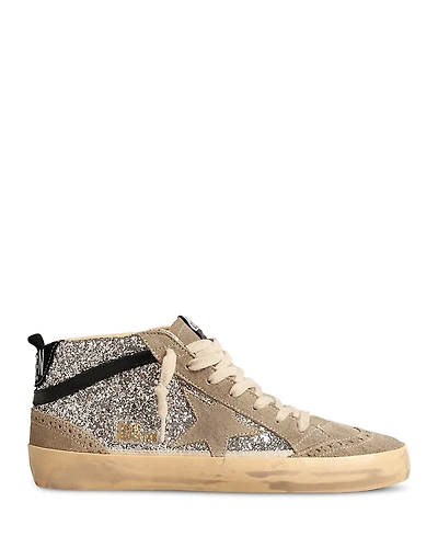 Golden Goose Women's Mid Star Glitter Top Sneakers