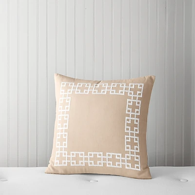 Sky Greek Key Decorative Pillow - Exclusive