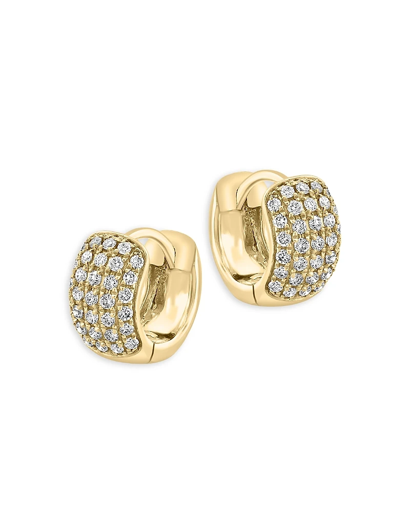 Bloomingdale's Fine Collection Pave Diamond Huggie Hoop Earrings
