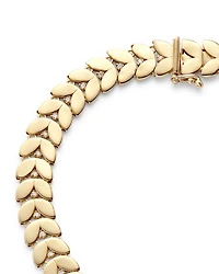 14K Yellow Gold Diamond Chevron Link Bracelet