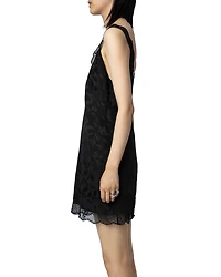 Renelle Silk Jacquard Dress
