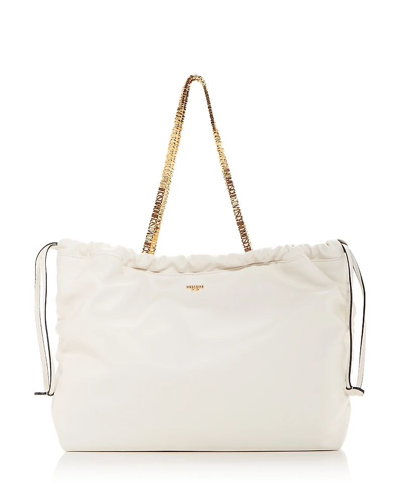 Moschino Logo Leather Tote