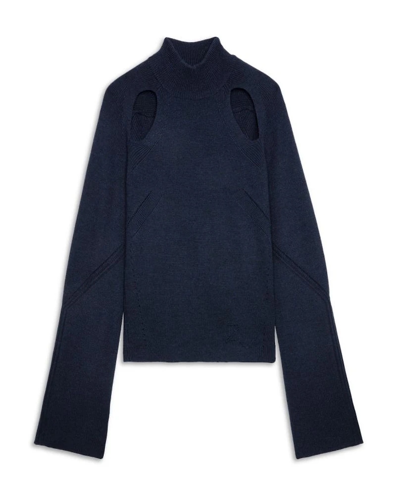 Micky Cutout Turtleneck Sweater