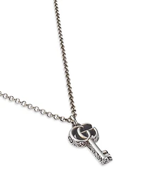 Sterling Silver Marmont Interlocking G Key Pendant Necklace, 19.5"
