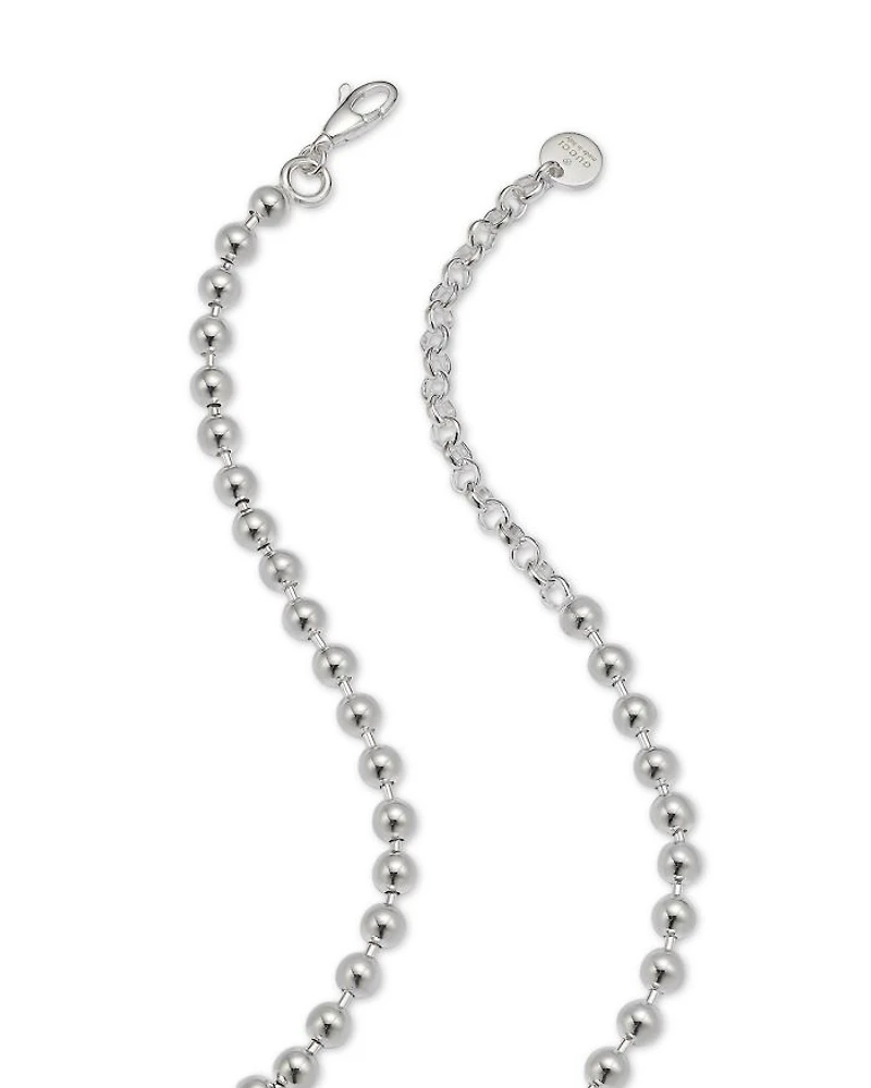 Sterling Silver Blind for Love Engraved Pendant Necklace, 17"
