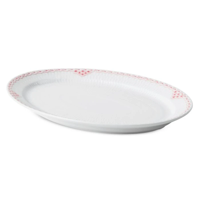 Coral Lace Oval Dish