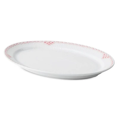 Coral Lace Oval Dish