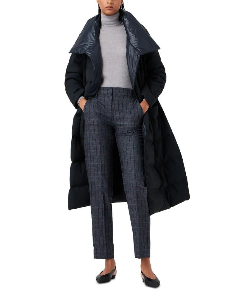 Windowpane Slim Leg Trousers