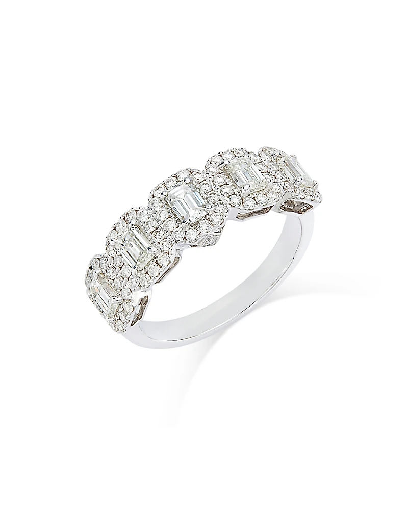 Bloomingdale's Fine Collection Diamond Emerald Cut Halo Ring