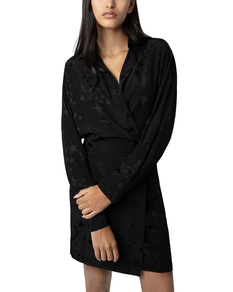 Ravy Star Embossed Silk Dress