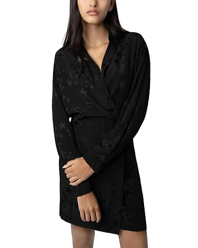 Ravy Star Embossed Silk Dress