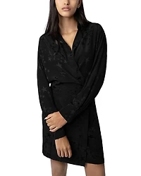 Ravy Star Embossed Silk Dress
