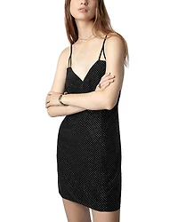 Zadig & Voltaire Rohanna Cdc Strass Strappy Slip Dress