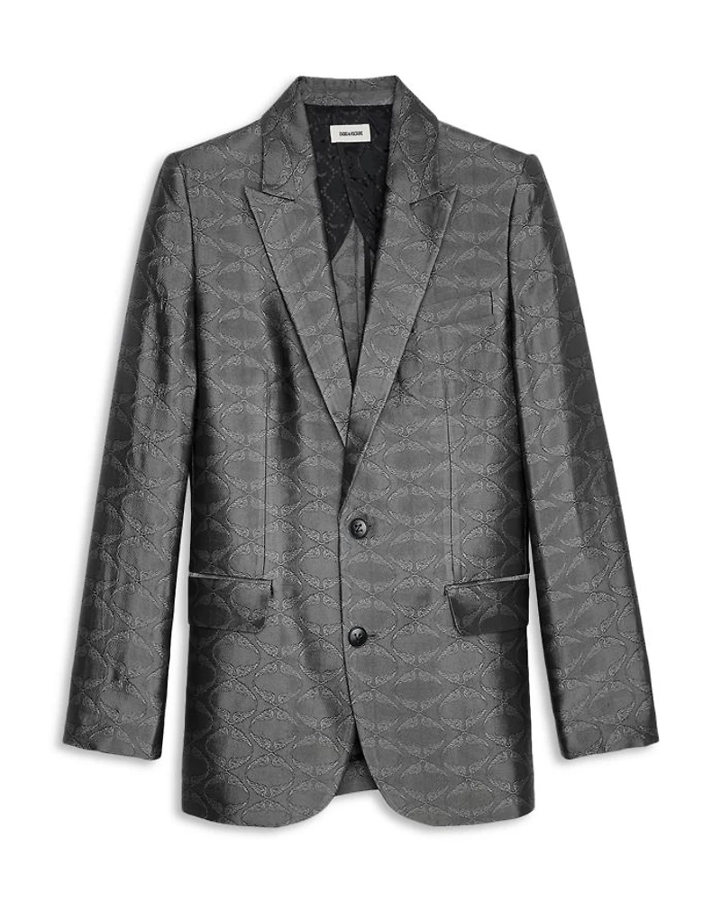 Vegy Jacquard Wing Print Blazer