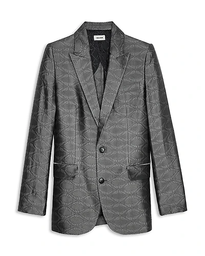 Zadig & Voltaire Vegy Jacquard Wing Print Blazer