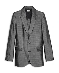 Zadig & Voltaire Vegy Jacquard Wing Print Blazer