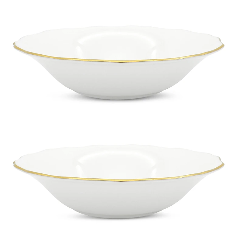 Twig New York Amelie Brushed Gold 9 Soup Pasta Bowl, Set of 2