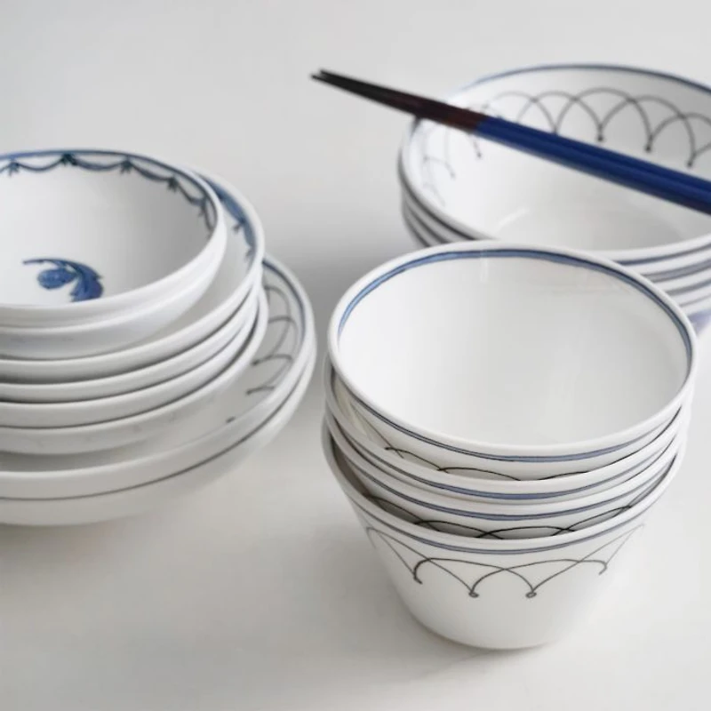 H. Blue Bird Assorted Canape Dishes, Set of 3