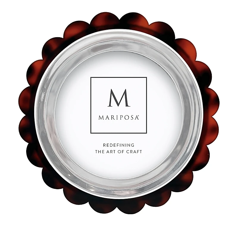 Mariposa Signature Tortoise Scalloped Round Frame