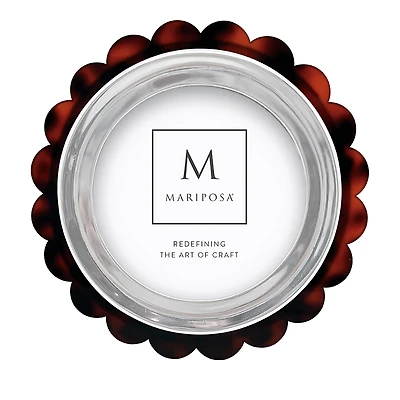 Mariposa Signature Tortoise Scalloped Round Frame