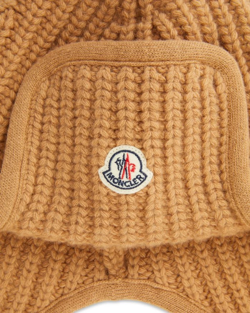 Wool Ribbed Aviator Hat