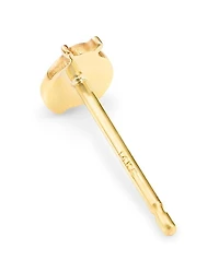 14K Yellow Gold Itty Bitty Symbols Diamond Accent Ladybug Single Stud Earrings