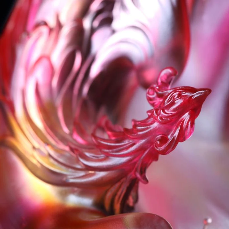 The Heart Points To The Future Vermillion Bird Illuminate Crystal Figure