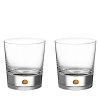 Orrefors Intermezzo Double Old Fashion Gold Glass, Set of 2 - Exclusive