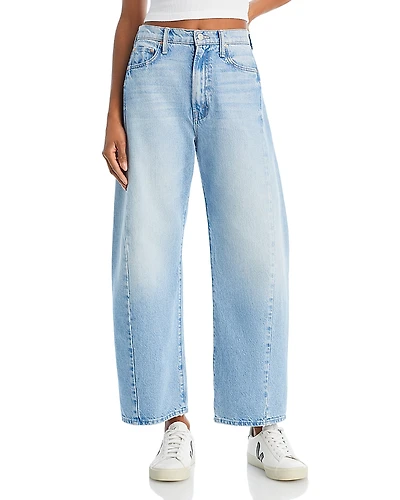 Mother The Half Pipe High Rise Ankle Wide Leg Jeans