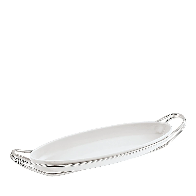 Sambonet New Living Fish Dish with Holder