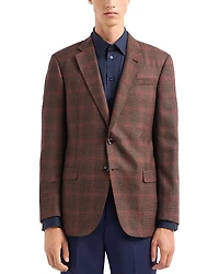 Emporio Armani Plaid Single Breasted Blazer