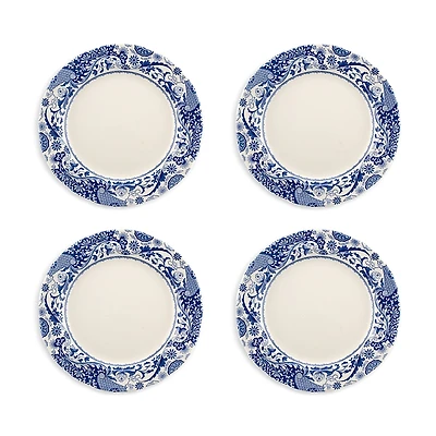 Spode Blue Italian Brocato Dinner Plate, Set of 4