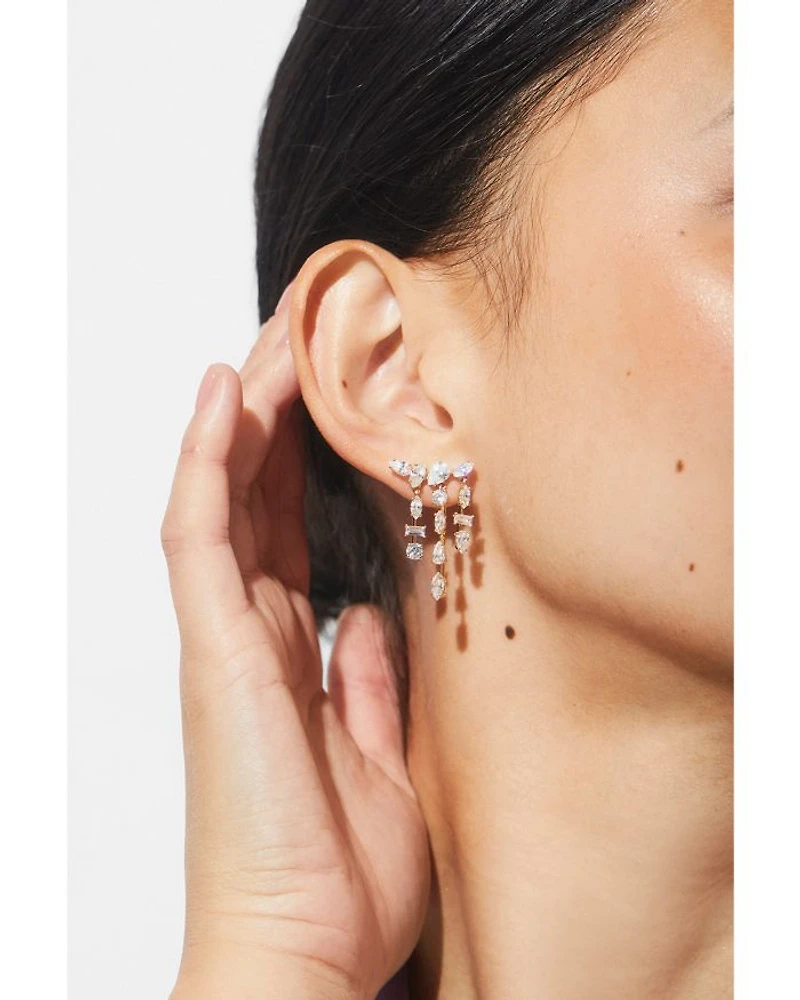 Rockstars Mixed Cubic Zirconia Drop Earrings