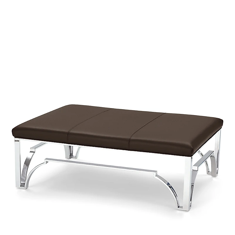 Massoud Hutchins Chrome Ottoman
