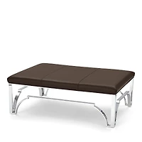 Massoud Hutchins Chrome Ottoman