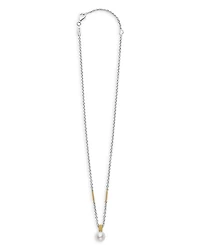 18K Yellow Gold & Sterling Silver Luna Cultured Freshwater Pearl Pendant Necklace, 16-18"