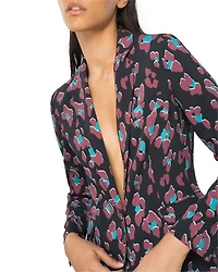 Grimilde Animal Print Slim Fit Cady Blazer