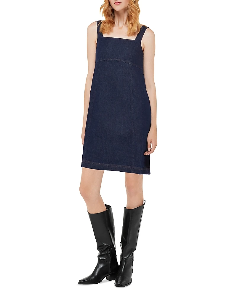 Whistles Denim Pinafore Dress