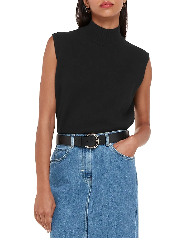 Whistles Funnel Neck Knit Tank Top