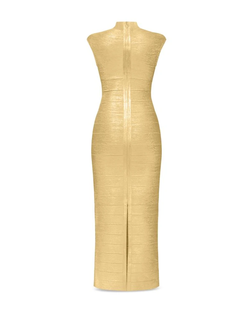 Foiled Cutout Bandage Gown