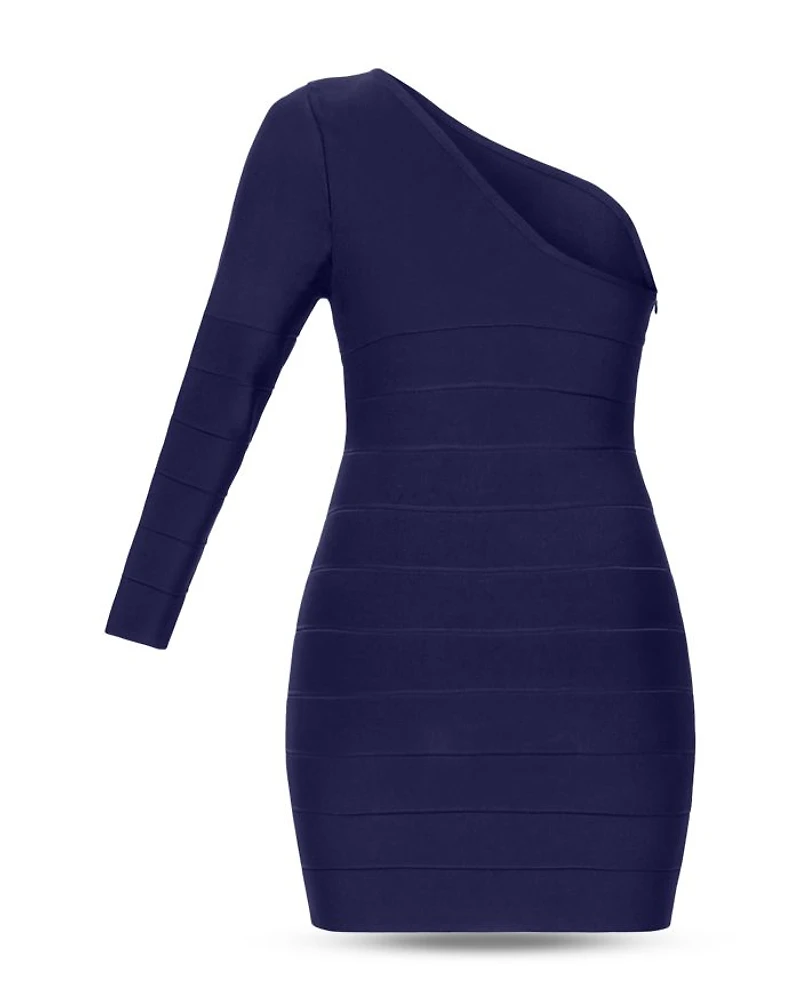 One Shoulder Bandage Mini Dress
