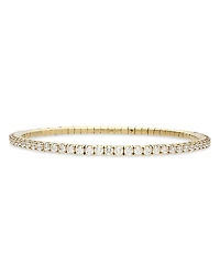 Extensible 18K Yellow Gold Diamond Stretch Tennis Bracelet