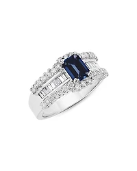 Bloomingdale's Fine Collection Sapphire & Diamond Baguette Channel Ring